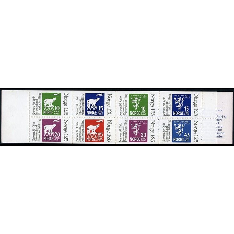 NORVEGIA 1978 Esposizione internazionale di filatelia 8v in libretto MNH**