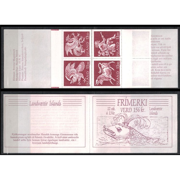 ICELAND 1987 The Guardian Spirits of the Icelandic Coat of Arms 12v in booklet MNH**