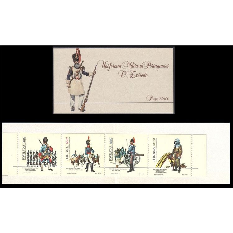 PORTOGALLO 1985 Uniformi militari 4v in libretto MNH**