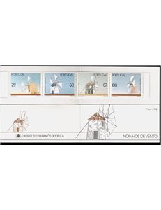 PORTOGALLO 1989 Mulini a vento 4v in libretto MNH**