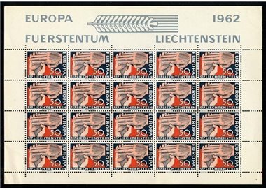 LIECHTENSTEIN 1962 Europe m/s MNH**