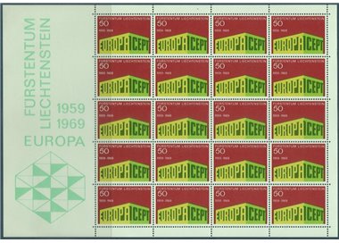 LIECHTENSTEIN 1969 Europa MF MNH**