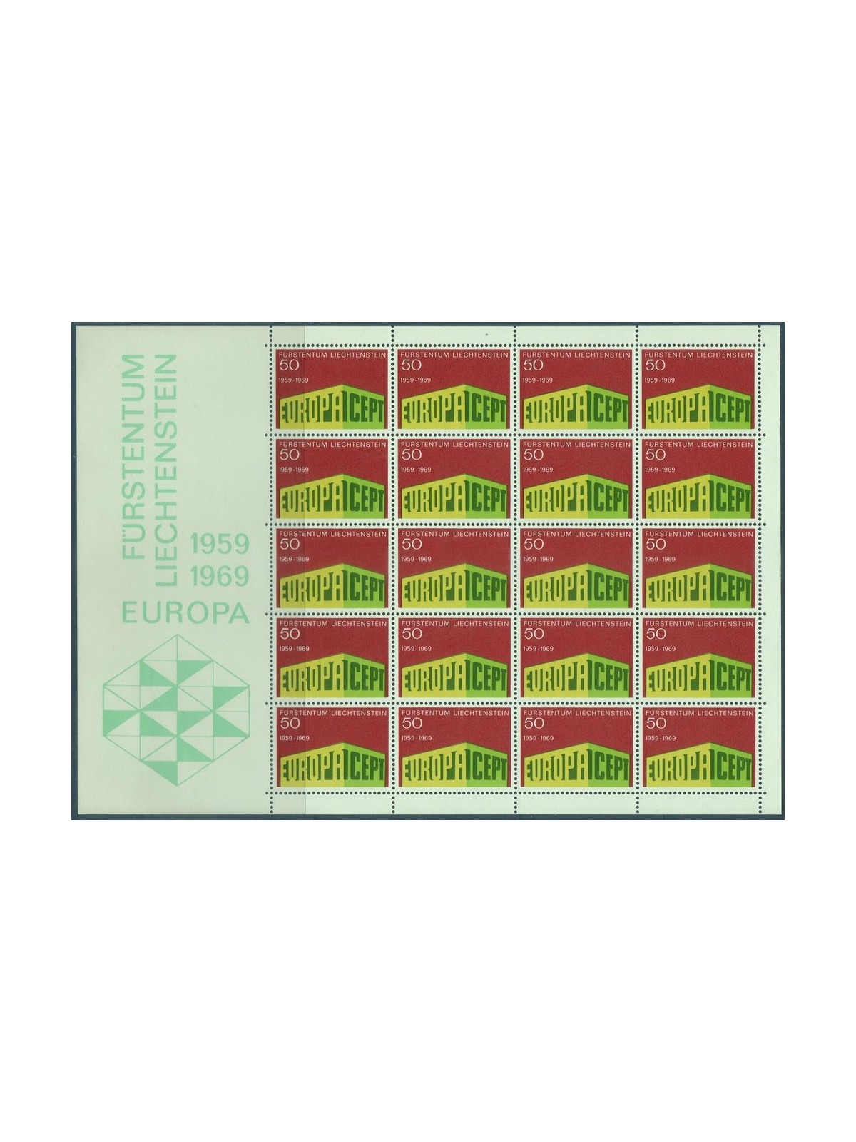 LIECHTENSTEIN 1969 Europa MF MNH**
