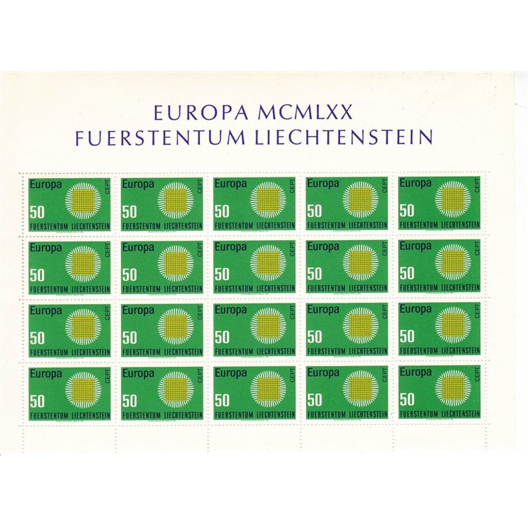 LIECHTENSTEIN 1970 Europe m/s MNH**