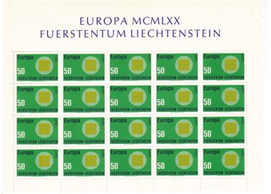 LIECHTENSTEIN 1970 Europe m/s MNH**