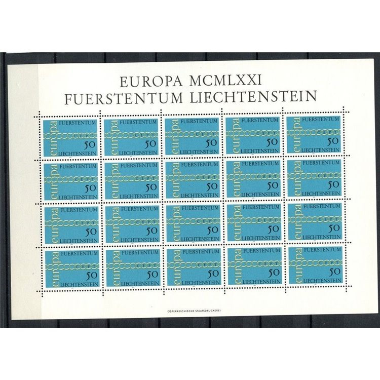 LIECHTENSTEIN 1971 Europe m/s MNH**