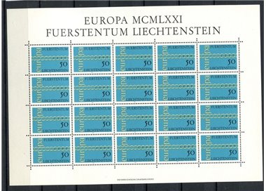 LIECHTENSTEIN 1971 Europa MF MNH**