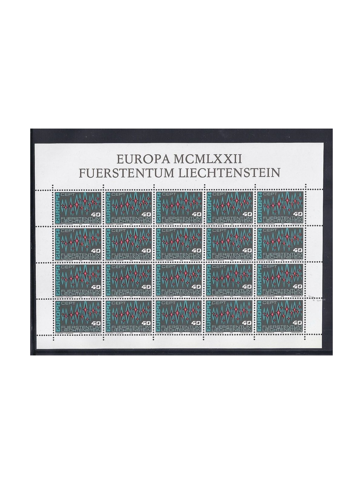 LIECHTENSTEIN 1972 Europe m/s MNH**