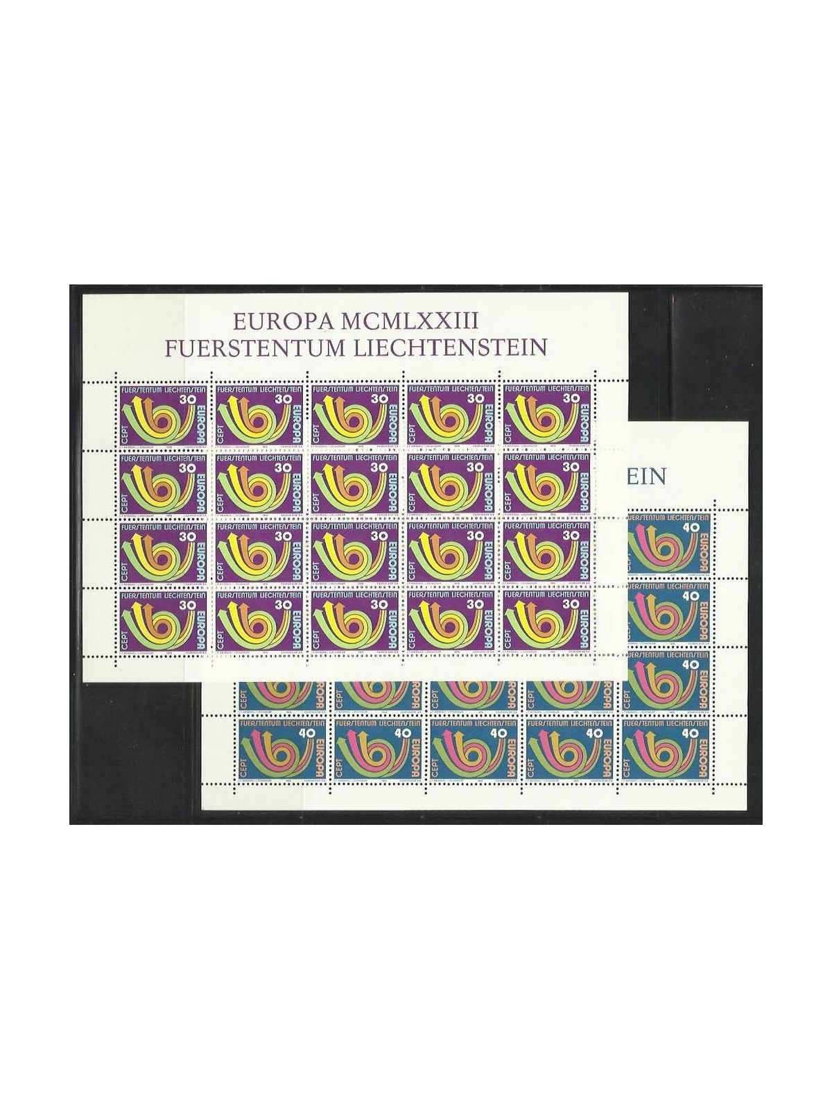 LIECHTENSTEIN 1973 Europe 2 m/s MNH**