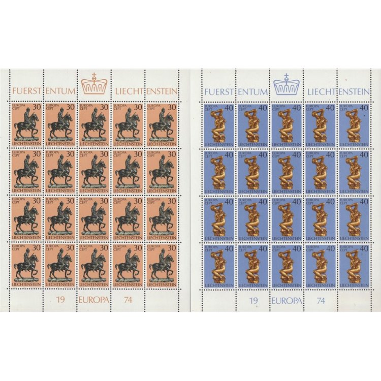 LIECHTENSTEIN 1974 Europa 2 MF MNH**