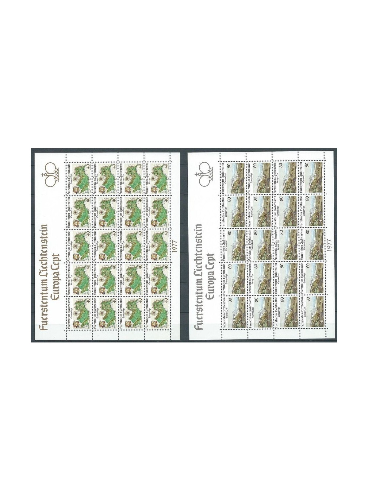 LIECHTENSTEIN 1977 Europe 2 m/s MNH**