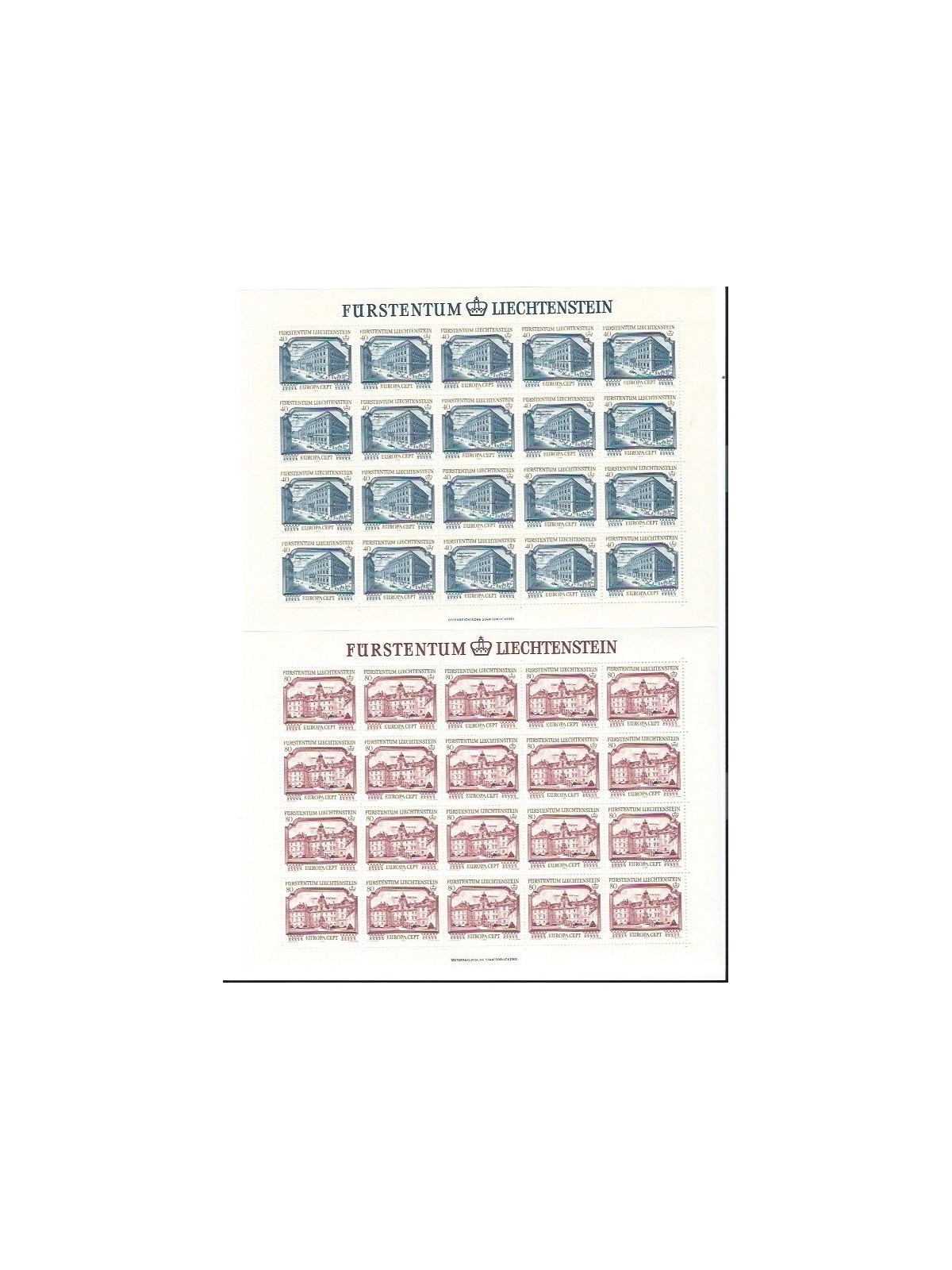 LIECHTENSTEIN 1978 Europa 2 MF MNH**