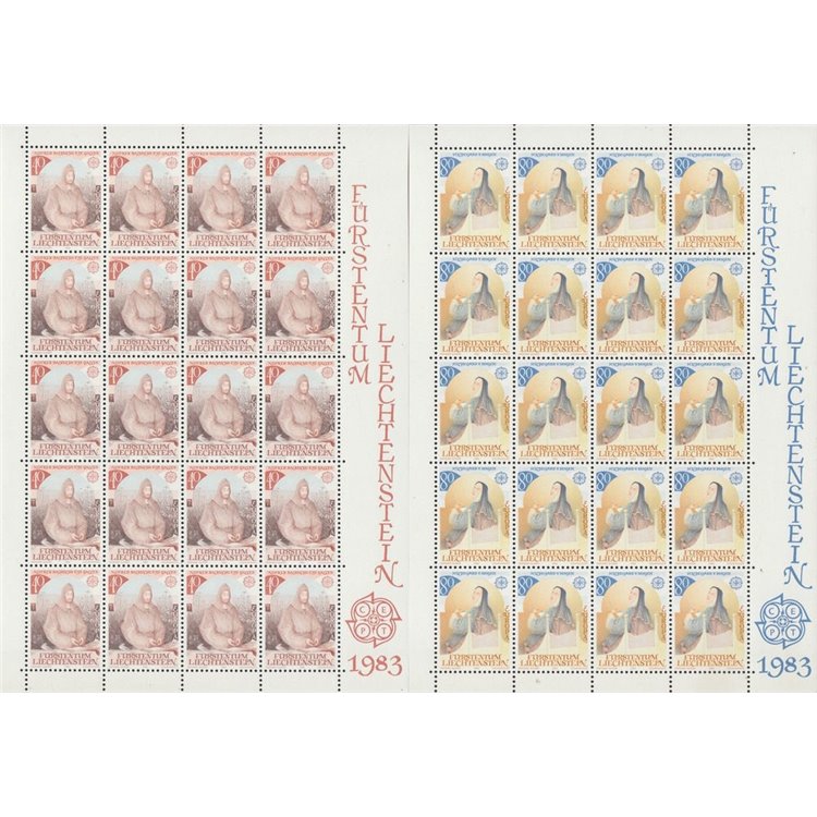 LIECHTENSTEIN 1983 Europa 2 MF MNH**