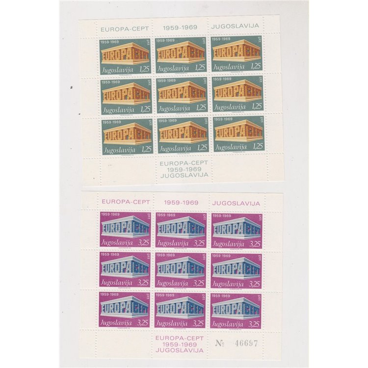 YUGOSLAVIA 1969 Europe 2 m/s MNH**