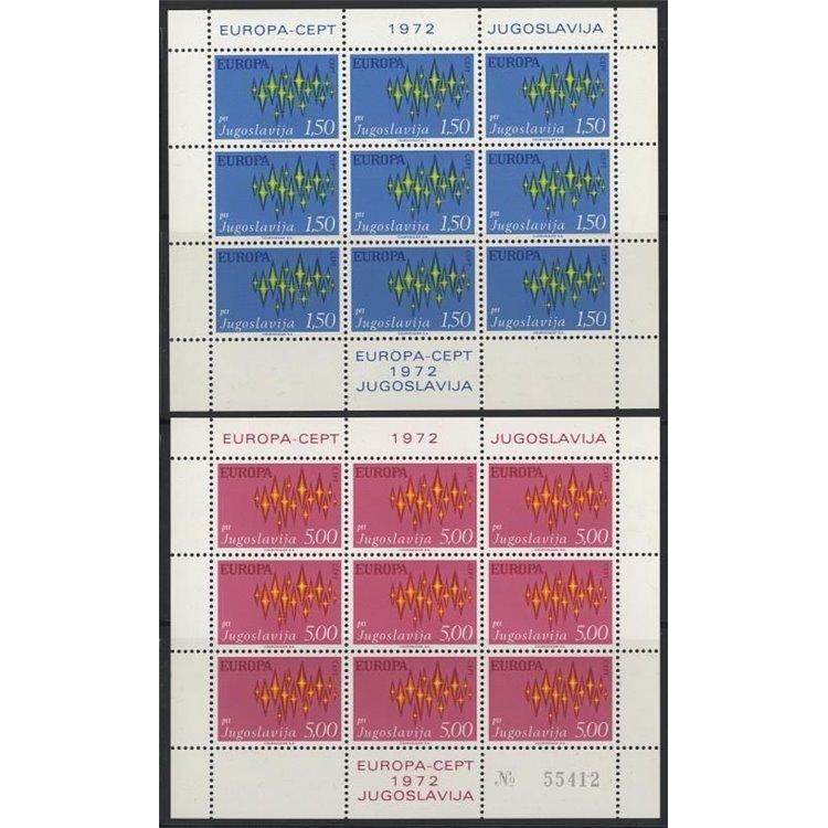 YUGOSLAVIA 1972 Europe 2 m/s MNH**