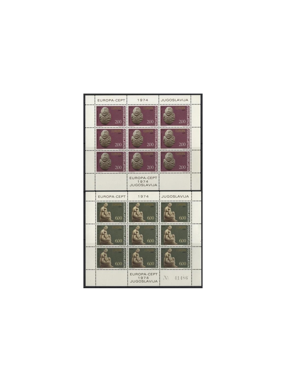 JUGOSLAVIA 1974 Europa 2 MF MNH**