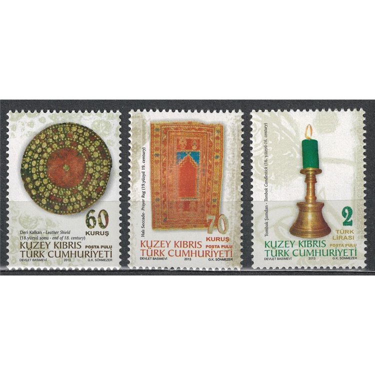 NORTHERN CYPRUS 2013 Islamic Art and Culture 3v MNH**