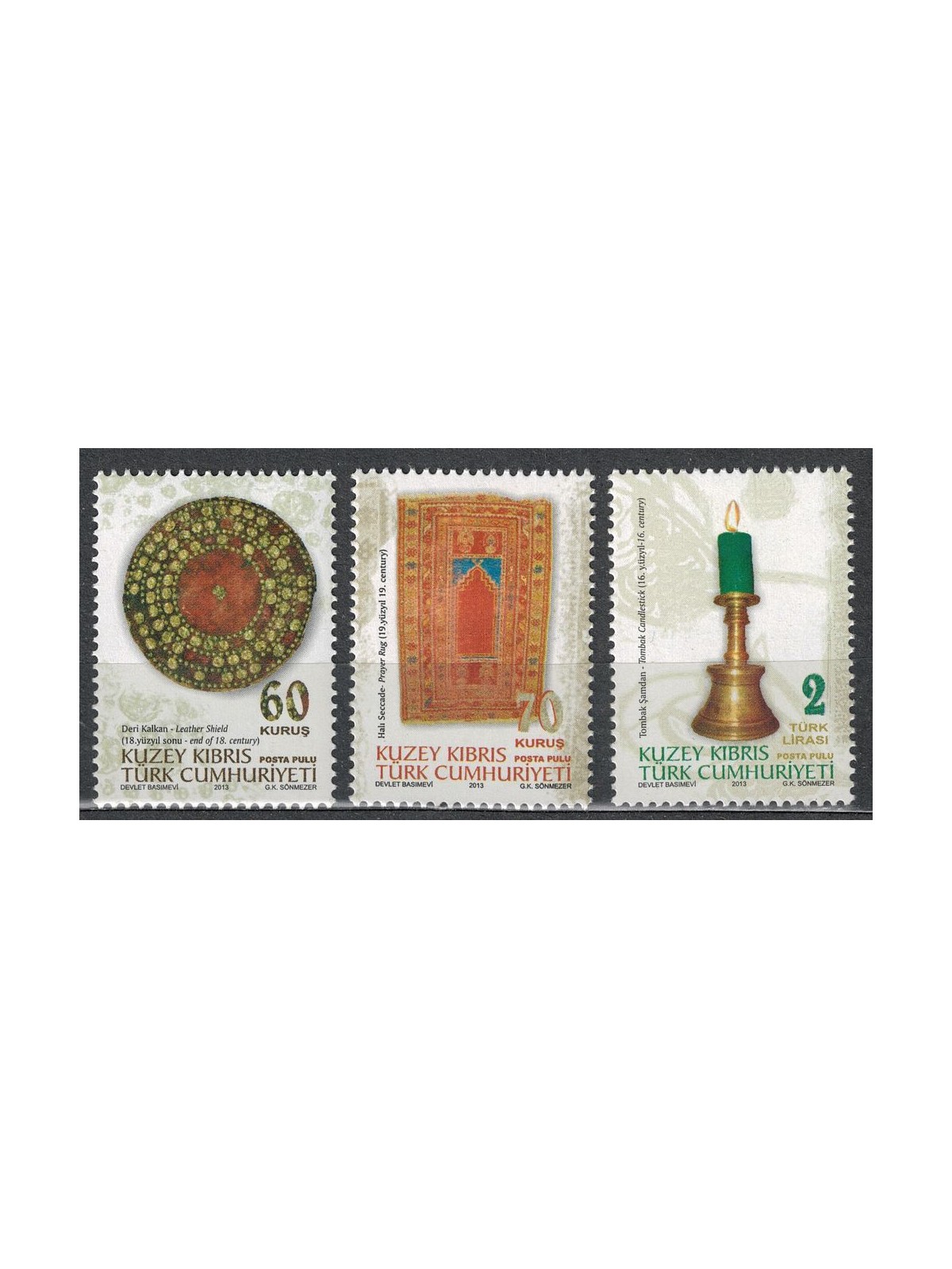 NORTHERN CYPRUS 2013 Islamic Art and Culture 3v MNH**