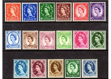 GREAT BRITAIN 1952-54 Effigy of Elizabeth II 17v MNH**