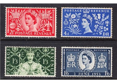 GREAT BRITAIN 1953 Coronation of Elizabeth II 4v MNH**