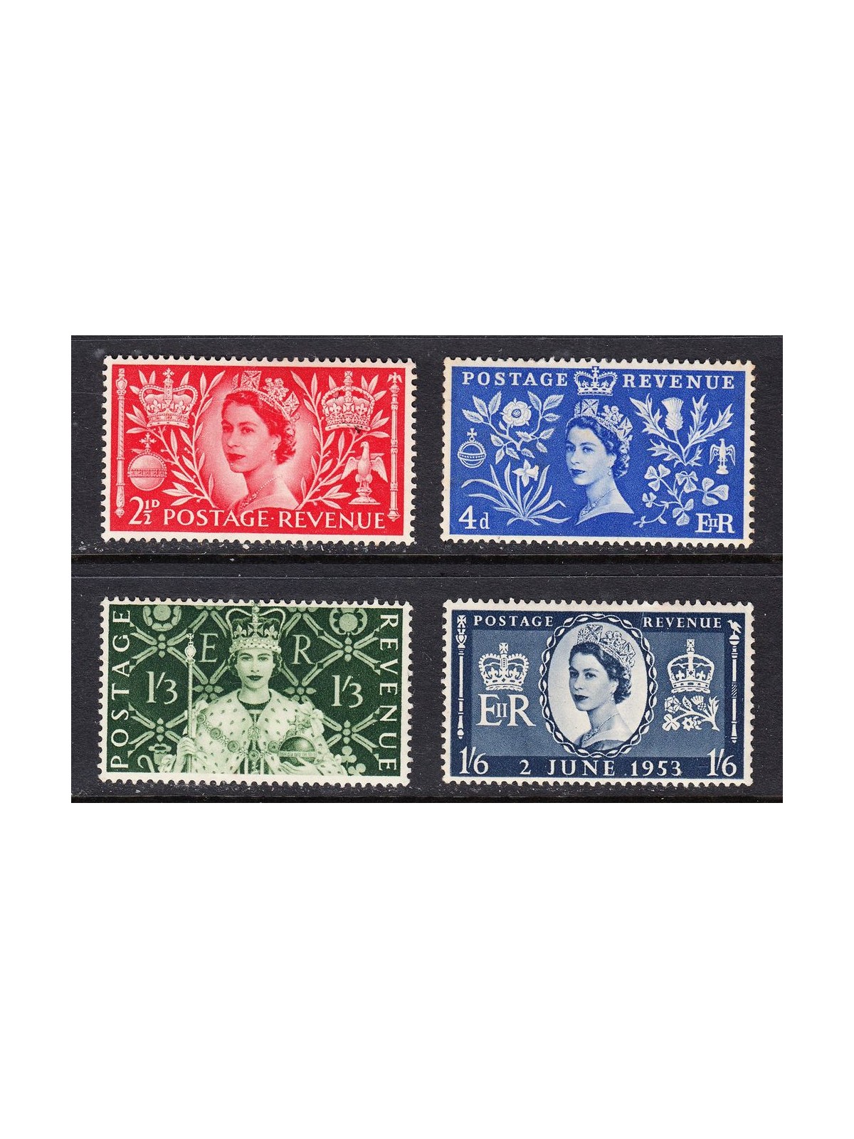 GRAN BRETAGNA 1953 Incoronazione di Elisabetta II 4v MNH**