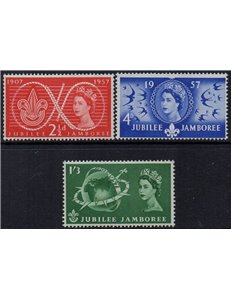 GREAT BRITAIN 1957 Lord Baden Powell 3v MNH**