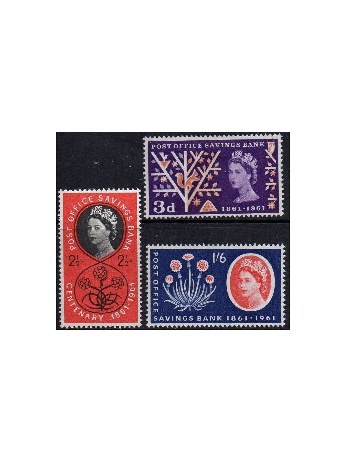 GRAN BRETAGNA 1961 Cassa di risparmio postale 3v MNH**