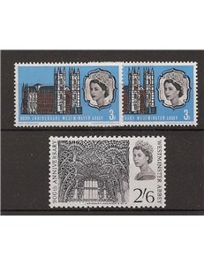 GREAT BRITAIN 1966 Westminster Abbey 3v MNH**