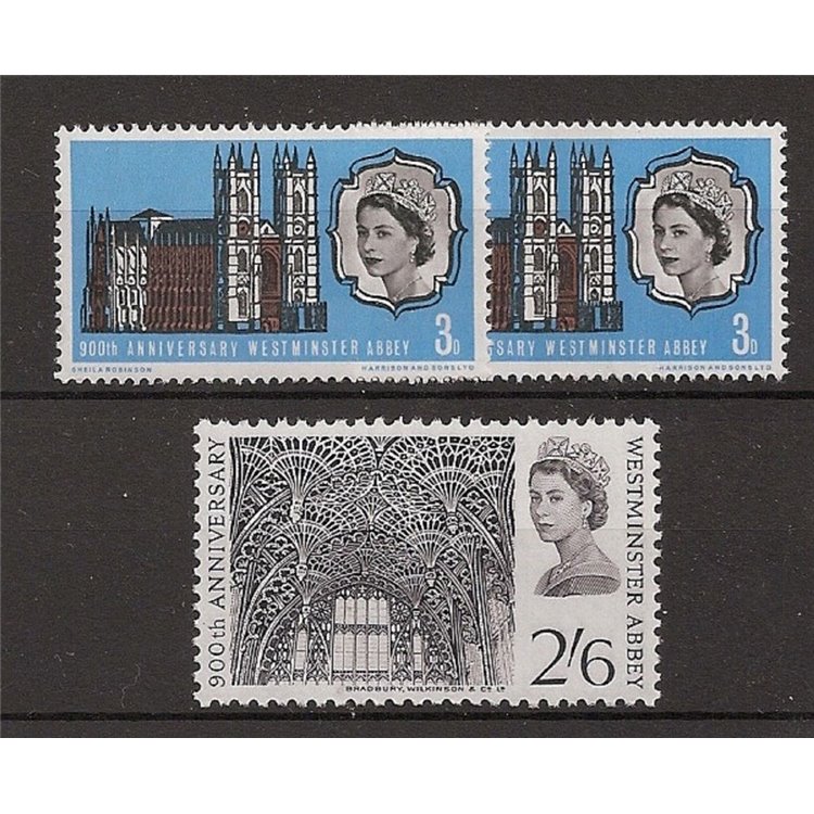 GREAT BRITAIN 1966 Westminster Abbey 3v MNH**