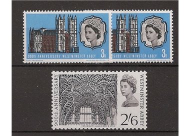 GRAN BRETAGNA 1966 Abbazia di Westminster 3v MNH**