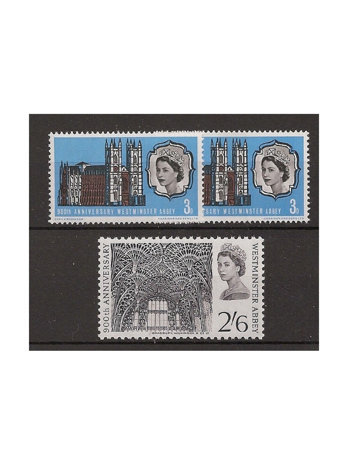 GRAN BRETAGNA 1966 Abbazia di Westminster 3v MNH**