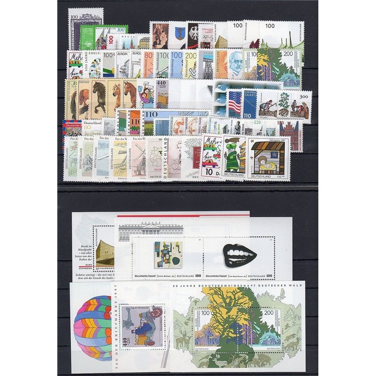 GERMANIA BRD 1997 Annata Completa 58v + 5 BF MNH**