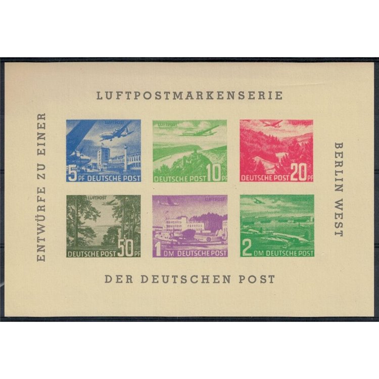 BERLIN 1957 Official souvenir sheet of the Bephila Fair MNH**
