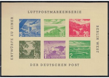 BERLIN 1957 Official souvenir sheet of the Bephila Fair MNH**