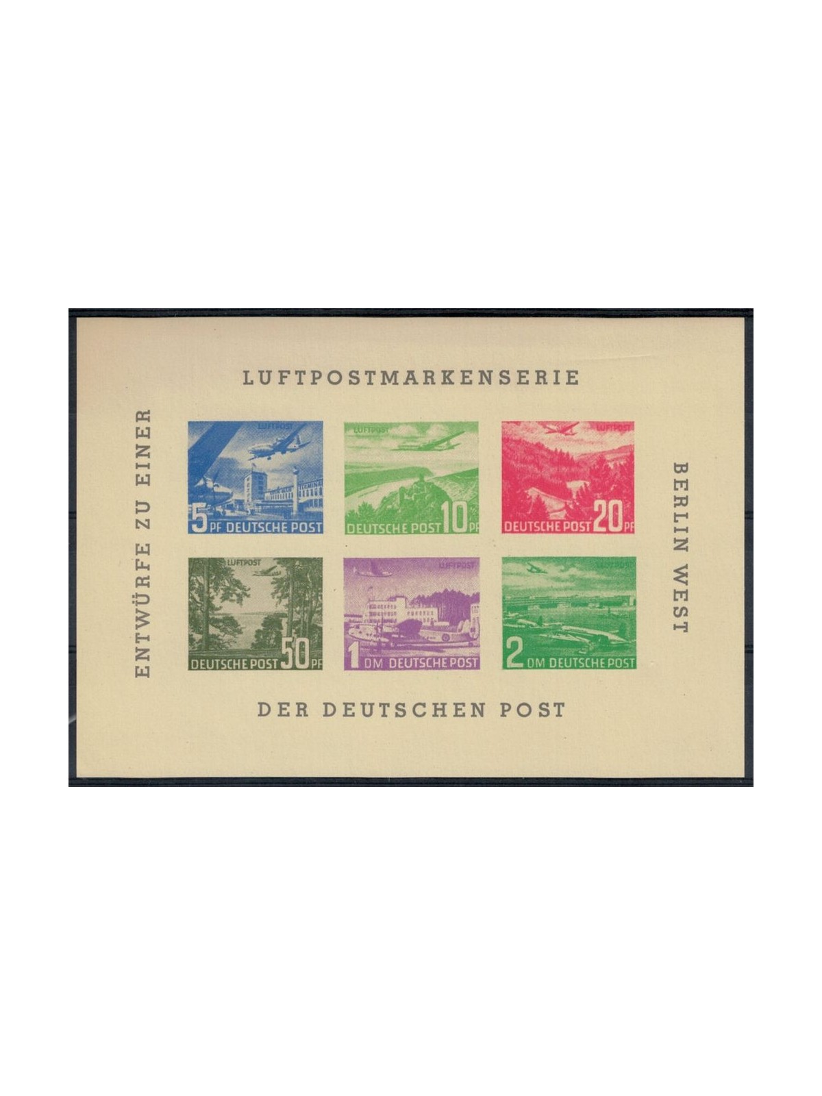 BERLIN 1957 Official souvenir sheet of the Bephila Fair MNH**