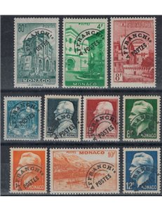 MONACO 1943-51 Preannullati 10v MNH**