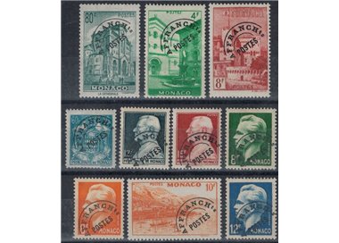 MONACO 1943-51 Preannullati 10v MNH**