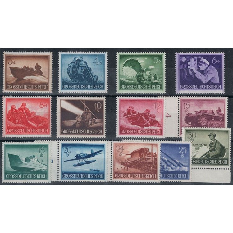 GERMANY REICH 1944 Heroes' Day, 2nd series 13v MNH**