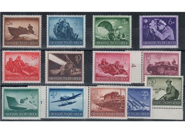 GERMANY REICH 1944 Heroes' Day, 2nd series 13v MNH**