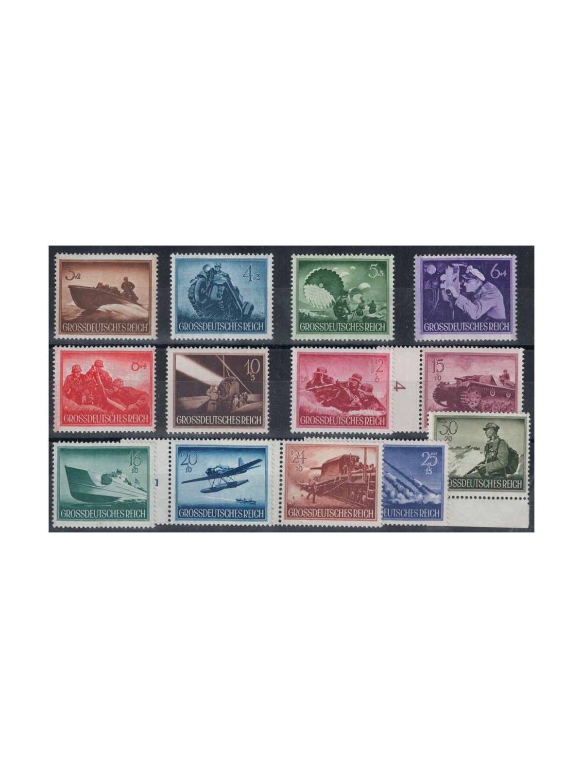 GERMANY REICH 1944 Heroes' Day, 2nd series 13v MNH**