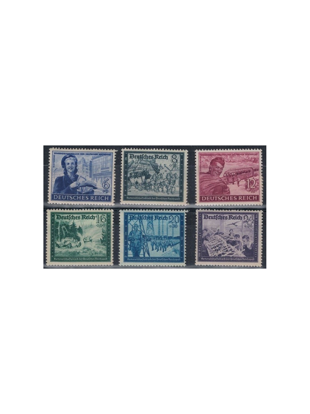 GERMANY REICH 1944 Federation of Postmen 6v MNH**