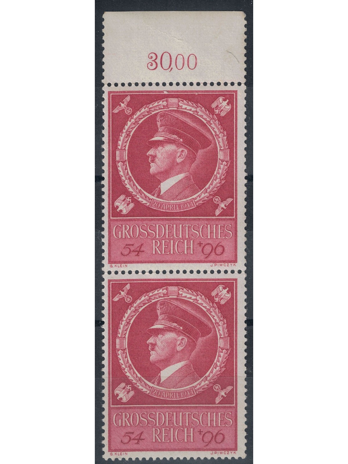 GERMANIA REICH 1944 Compleanno di Hitler 2v MNH**