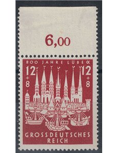 GERMANY REICH 1943 Centenary Lübeck 1v MNH**
