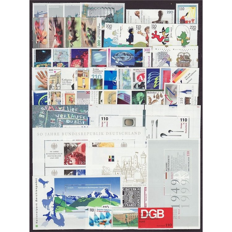 GERMANY BRD 1999 Complete Vintage 48v + 6 s/s MNH**