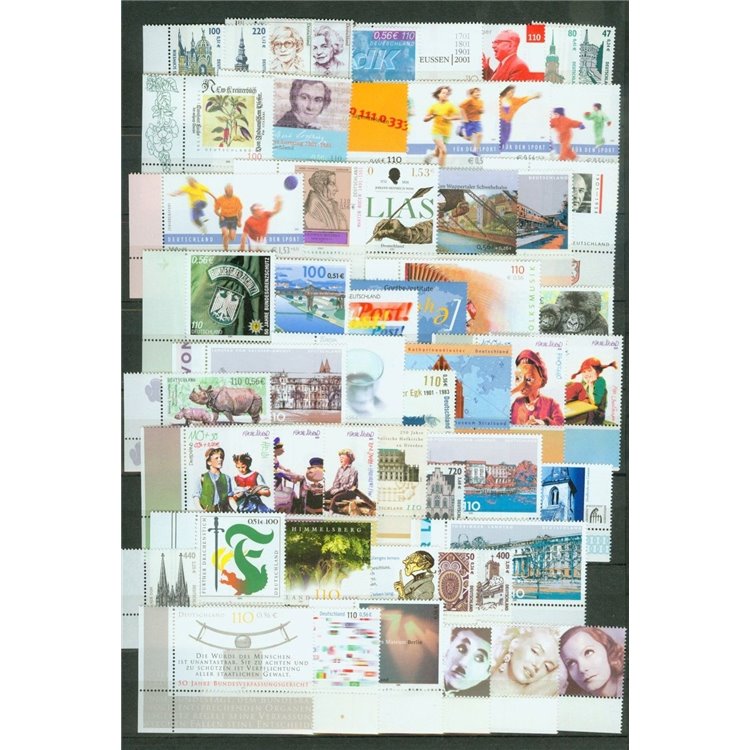 GERMANY BRD 2001 Complete Vintage 64v + 4 s/s MNH**