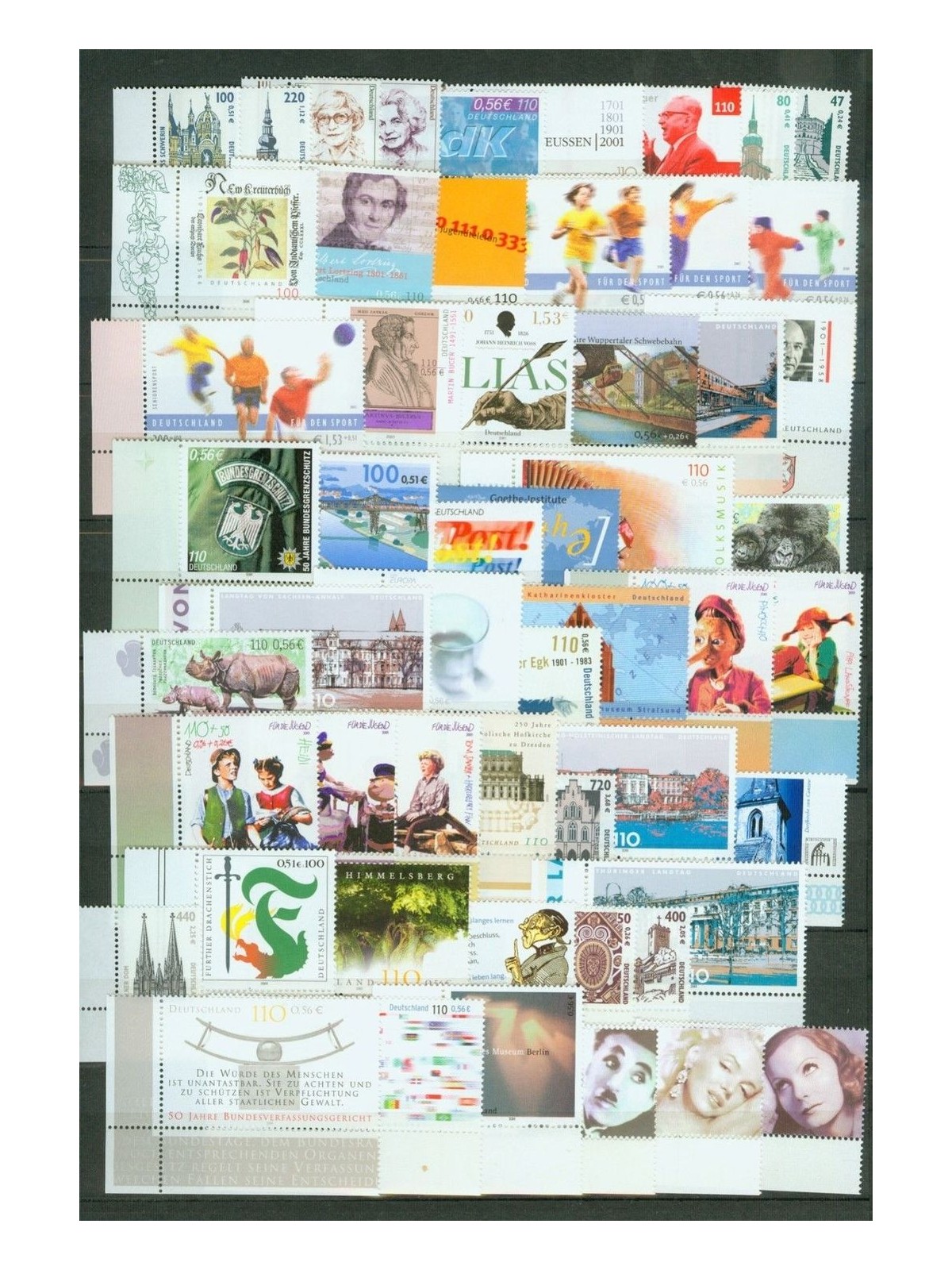 GERMANY BRD 2001 Complete Vintage 64v + 4 s/s MNH**