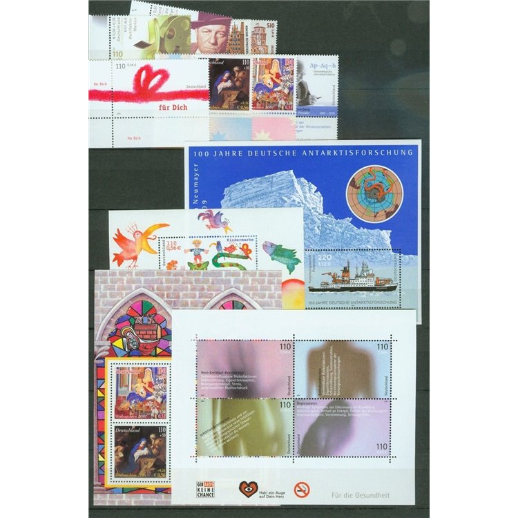 GERMANIA BRD 2001 Annata Completa 64v + 4BF MNH**