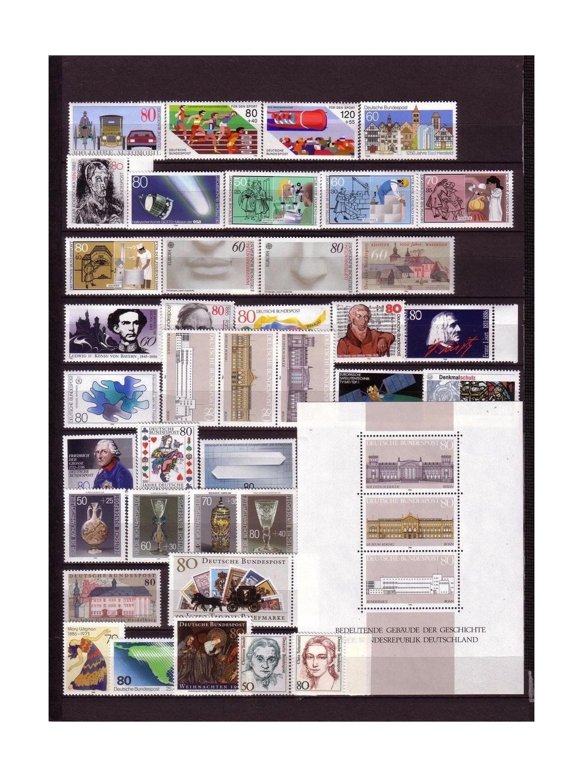 GERMANIA BRD 1986 Annata Completa 38v + 1 BF MNH**