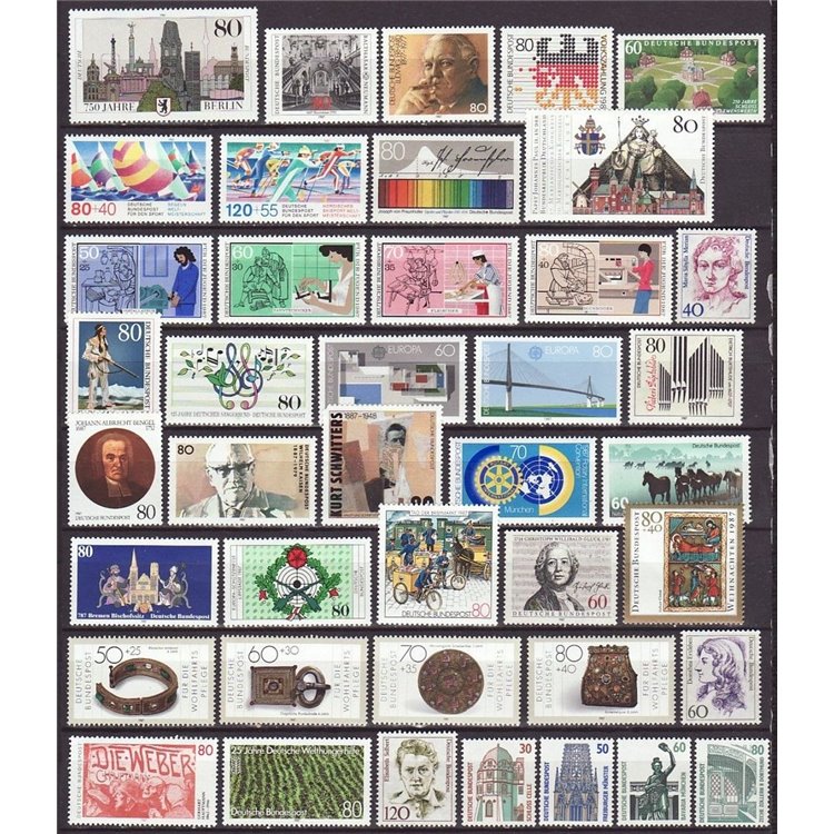 GERMANY BRD 1987 Complete Vintage 41v MNH**
