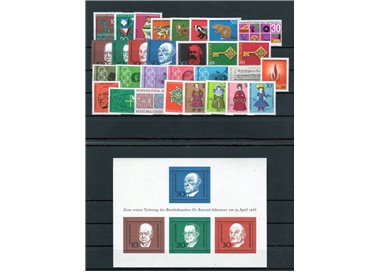 GERMANY BRD 1968 Complete Vintage 30v + 1 s/s MNH**